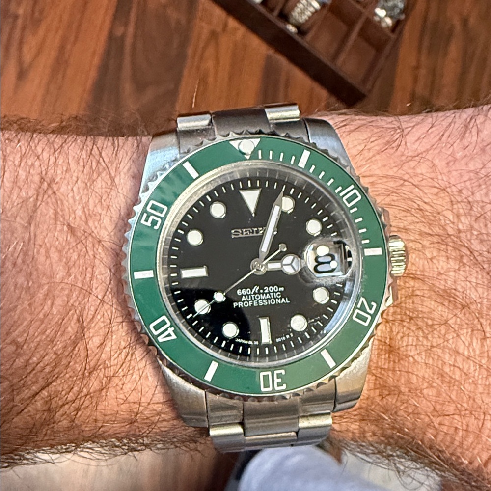 Green and Black Dive Watch